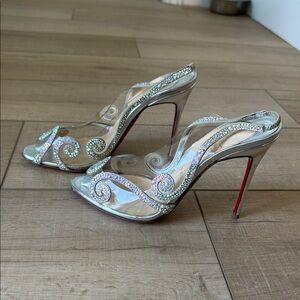 Christian Louboutin Iridescent Silver Heels